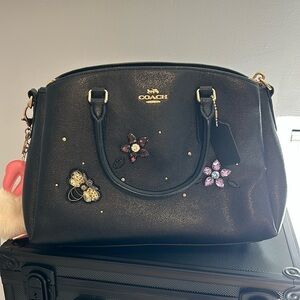 BLACK CARRYALL WITH GEMSTONES (COACH F73206)